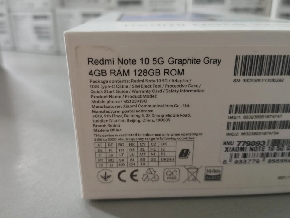 Xiaomi Redmi Note 10 5G 128GB Graphite Gray Android Smartphone - Immagine 2 di 4