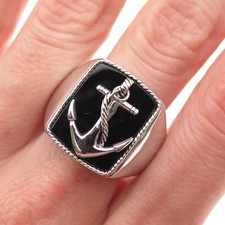 Effy 925 Sterling Silver Real Black Onyx Anch...
