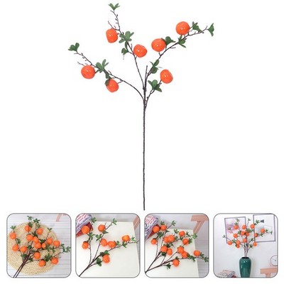  Gefälschte Orangefarbene Ornamente Simulierte Obstpflanzen Simulationsfrucht