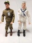Vintage GI Joe Figures, Accessories, Uniforms, Orginal Boxes & Sentry Post Case.