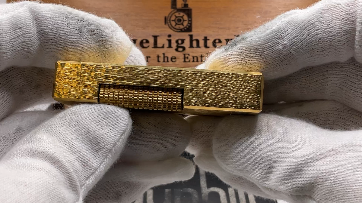 Dunhill Roller Gas Lighter Gold Sand Pattern _Ultrasonically