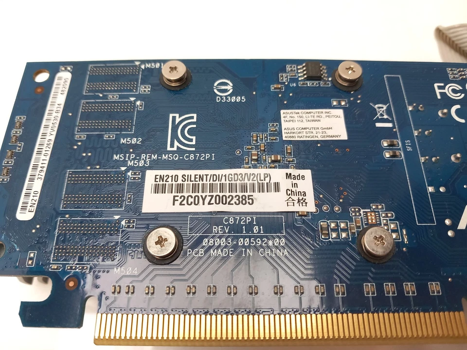 ASUS NVIDIA GeForce 210 1GB Video Graphics Card EN210 Silent/DI/1GD3/V2(LP) - Image 3 of 4