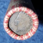 ROLL OF WHEAT CENTS WITH SOME INDIAN HEADS 1897 & 1904