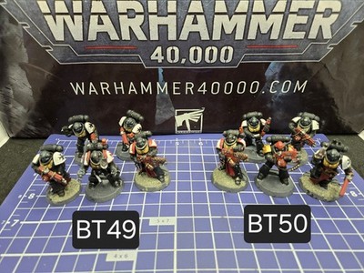 40k Black Templars Crusader Squad Initiates x5 Painted Pyreblaster Infernus
