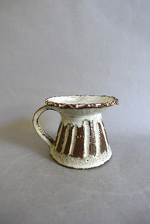 Albert Thiry (1923 2009) porte bougie en céramique émaillée scarifiée Vintage