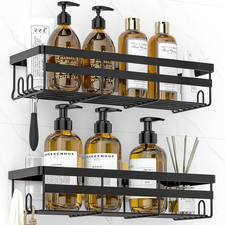 Shower Caddies 2 Pack - Adhesive Hanging Shower Shelf - Bathroom Organizers and