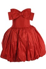OSCAR DE LA RENTA RED 2022 SILK MINI DRESS US 10 UK 14