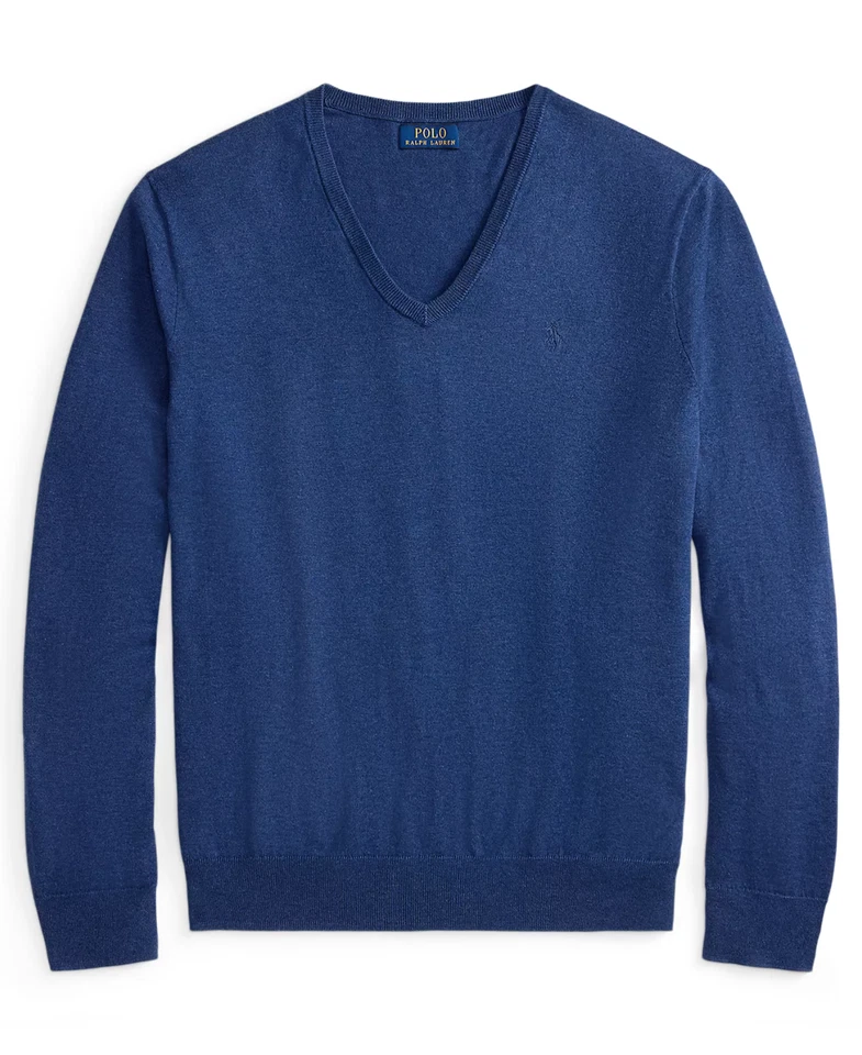 Polo Ralph Lauren Herren V - Neck Pullover Pulli Merino Wolle navy Größe M - Bild 1 von 1