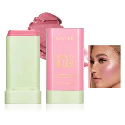 Cream Blush Stick,Waterproof Multi Makeup Cream Stick,Lightweight,Long-Lasting