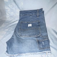 Supplies Vintage Boyfriend Distressed Raw Hem Denim Shorts Blue Size 4
