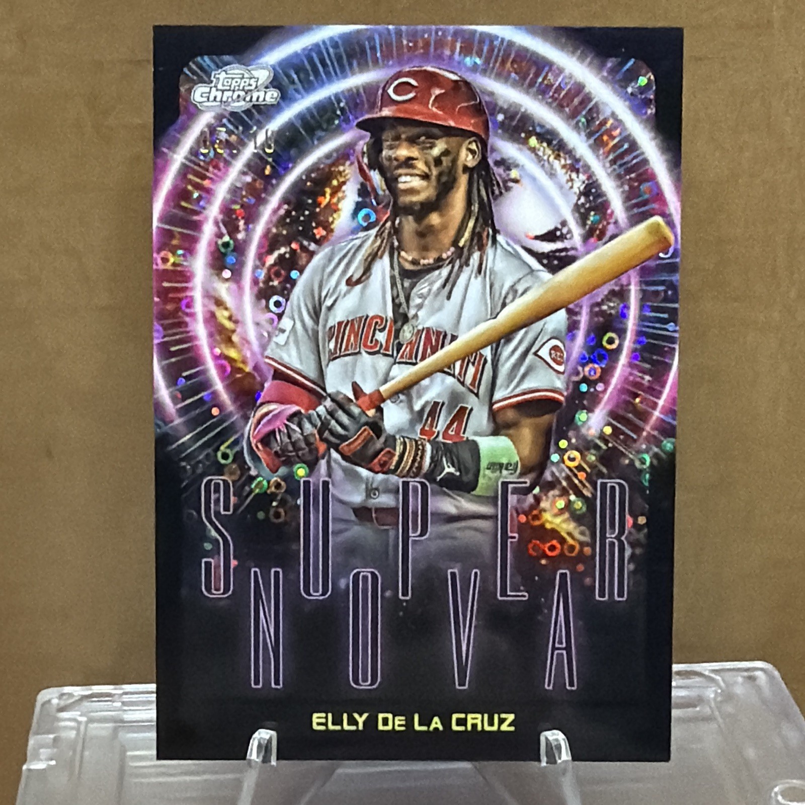 Elly De La Cruz #S-3 Baseball Cards 2025 Topps Cosmic Chrome Supernova trading card — raw and PSA graded price guide