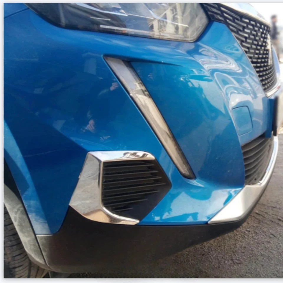 Fog Light Trim fits Peugeot 2008 2019-2023 2 Pcs Chrome - Изображение 3 из 4