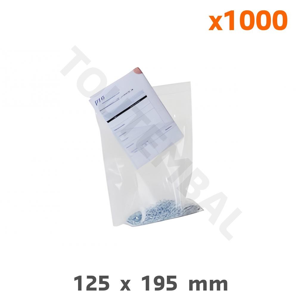 Sachet zip poche kangourou 125x195 emballage document et pièces détachées