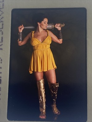 ATHENA MASSEY SWORD SHIELD ACTRESS 35MM COLOR TRANSPARENCY SLIDE 2000 #13