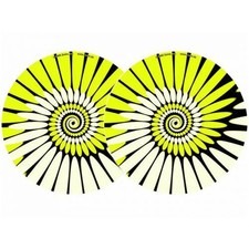 ZOMO SLIPMAT_PAINT YELLOW coppia panni sottodisco giradischi DJ scratch