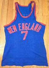New England College Pilgrims Wool 1940s Macgregor Game Worn Basketball Jersey