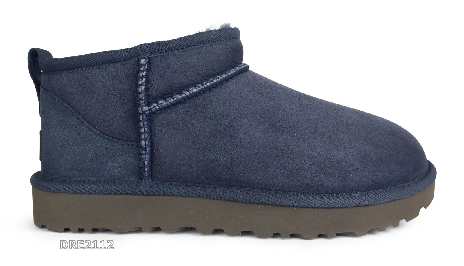 Stivali UGG Classic Ultra Mini Eve blu pelliccia donna taglia 7 *NUOVI*