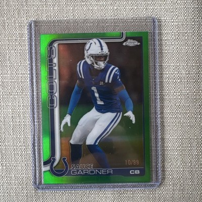 SAUCE GARDNER 2025 TOPPS CHROME GREEN REFRACTOR /99 COLTS