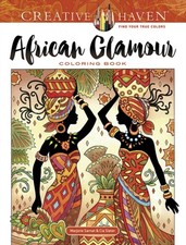 Image of Creative Haven African Glamour Coloring Book by Marjorie Sarnat (Paperback Book)