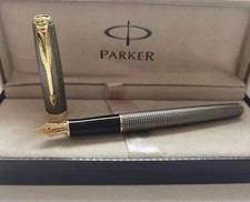 Parker Sonnet Series Silver Grid/Gold Clip Fi...