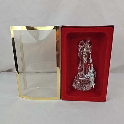 Lenox Full Lead Crystal 2001 Bride & Groom Wedding Cake Topper