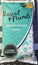 Rascal  Friends 2 Pack Disposable Baby Diapers Size 5/XL 28 To 39 Pounds  C 