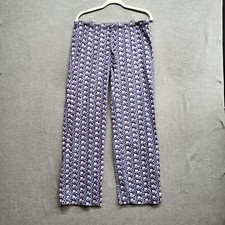 Vineyard Vines Men Sleepwear Small Blue Pajama Pants Logo AOP Allover Print