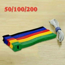 Microfiber Cloth Cable Straps Hook Loop Reusable Fastening Wire Cable Ties