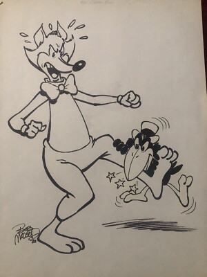 Bob McLeod Signed Original DC Fox And Crow Sketch 1982