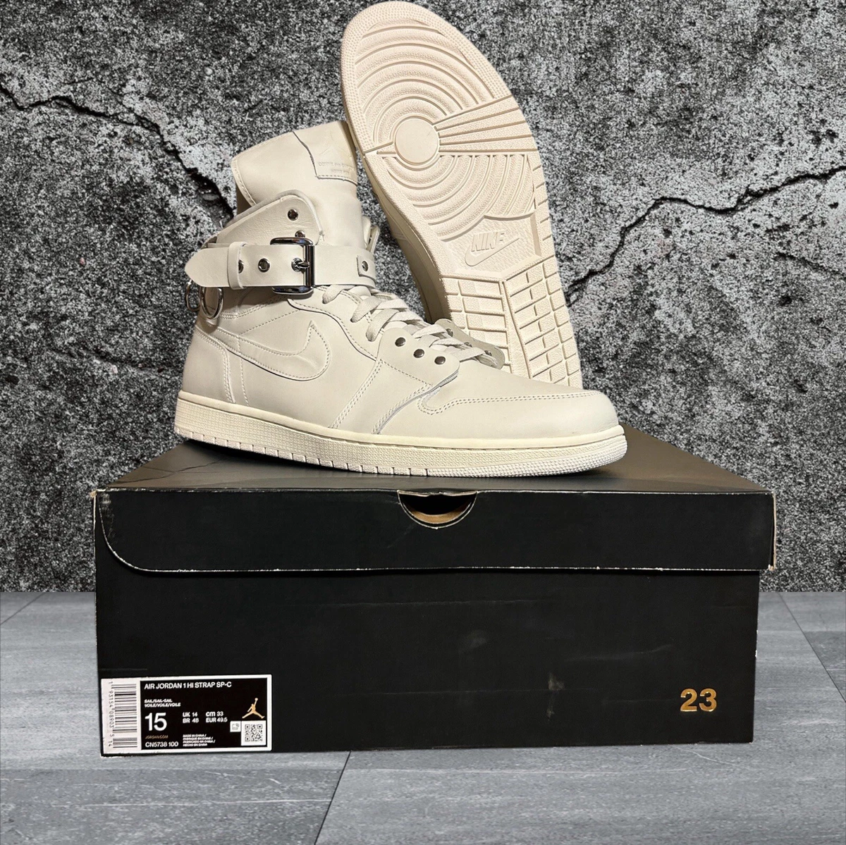 Comme des Garçons x Air Jordan 1 Retro Strap High White for Sale