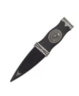 Simple Thistle Safety Imitation Dummy Sgian Dubh with Brushed Antique Detail