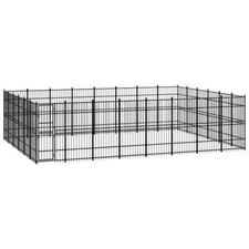 NNEVL Outdoor Dog Kennel Steel 44.24 m 