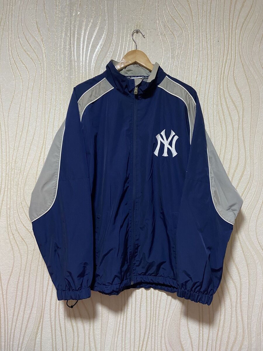 NEW YORK YANKES BASEBALL TRACK JACKET FULL ZIP MAJESTIC sz NEW YORK YANKES BASEBALL TRACK JACKET FULL ZIP MAJESTIC sz
