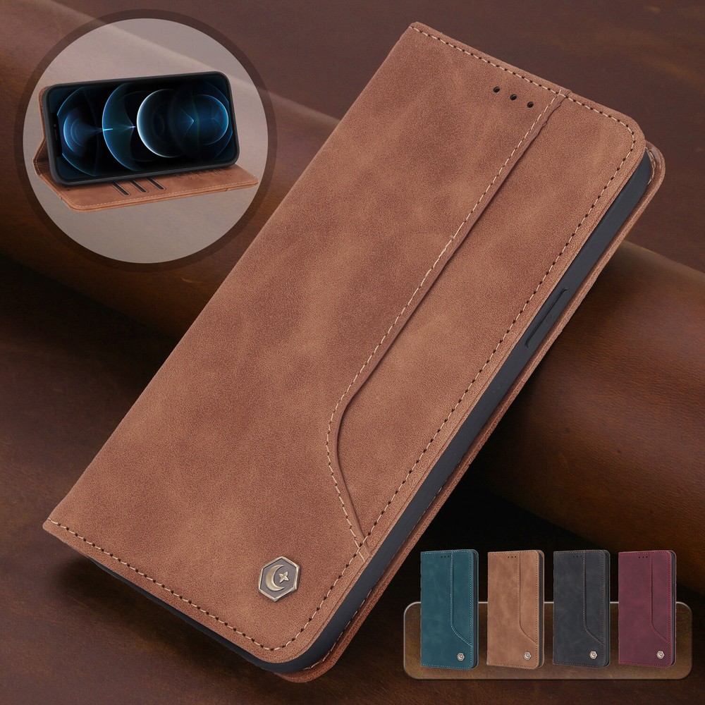 Leather Wallet Case For iPhone 15 Pro Max 14 13 12 11 X XR 8 Magnetic Flip Cover