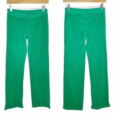 Vintage Y2K Green Terry Cloth Track Pants Size Small