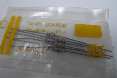 Resistor Metal Oxide 62 ohms 82 ohms 68k 820k 2% 1/2 Watt Vintage Radio Spares - Picture 67 of 75