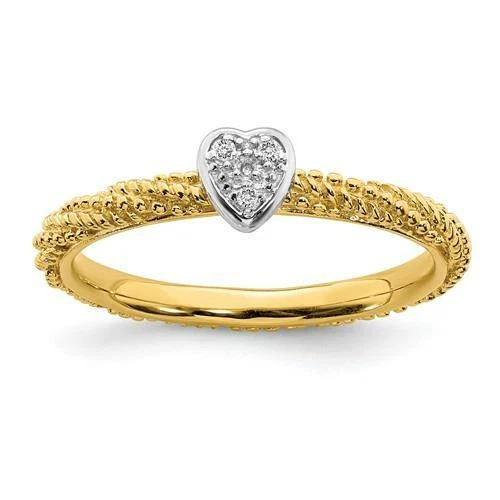 Anello di fidanzamento con diamante a forma di cuore in oro