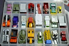 Matchbox Lot of 48 Cars, Trucks, and Carrying Case Near Mint