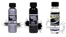 Spaz Stix 3pk Clear Black Backer Mirror Chrome Airbrush Paint 10900 10200 10000