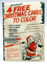 Vintage 1960s Nestle's Quik Christmas Cards Advertising Premium Sealed Envelope 