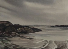 Gordon Muck Atmospheric Mid Century Modern Watercolor 