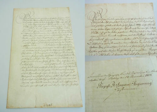 Antiquarische handgeschriebene Manuskripte als Erstausgabe aus Papier