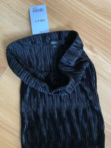 Ladies next black long fitted body con style stretch skirt size S 6/8 NWT - Picture 3 of 4