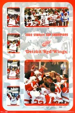 Detroit Red Wings 2002 STANLEY CUP CHAMPIONS Celebration-On-Ice 22x34 POSTER