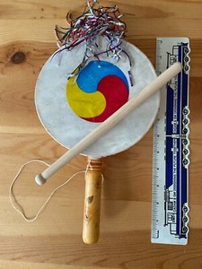 Korean Traditional Musical Instrument SOGO(Drum) with SOGOCHAE(Stick) Small Drum