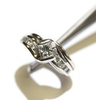 GIA certified 14k white gold 1.29ct princes diamond engagement wedding ring — photo 8