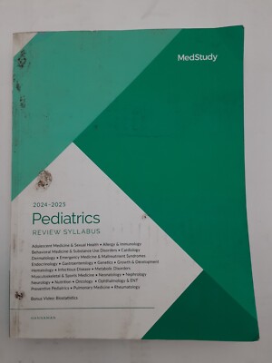 MedStudy 2024-2025 Pediatrics Review Syllabus 9781944551636