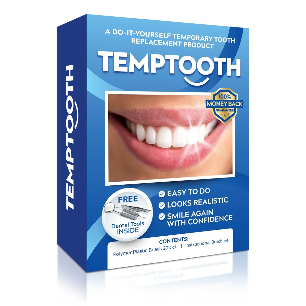 Temptooth Kit Original Temp tooth Missing Tooth Replacement Over