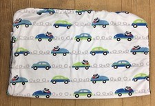 Baby Boys Blanket White Blue Gray Cars Pandas Warm Soft Large Fleece Throw