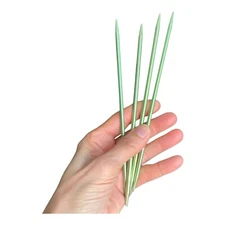 Aluminum Double Point Knitting Needles Size US 6 Length 7" Set of 4 Green
